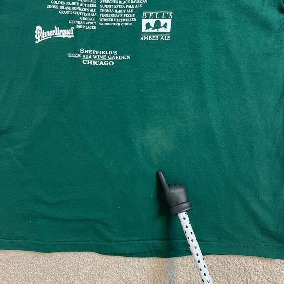 Vintage Joseph Sheffield Beer Society  XL Men Shirt Green‎ Single Stitch - Picture 7 of 13